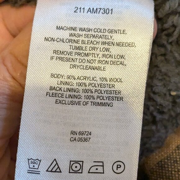 Columbia Rugged Wool Blend Fleece Lined Shirt Jacket Large - Picture 12 of 13